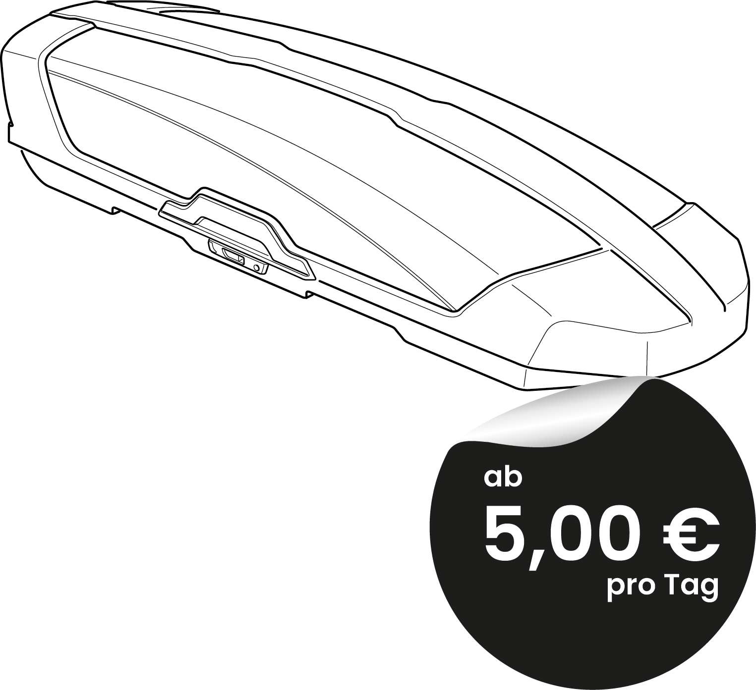 500 Liter Thule Dachbox mieten Köln
