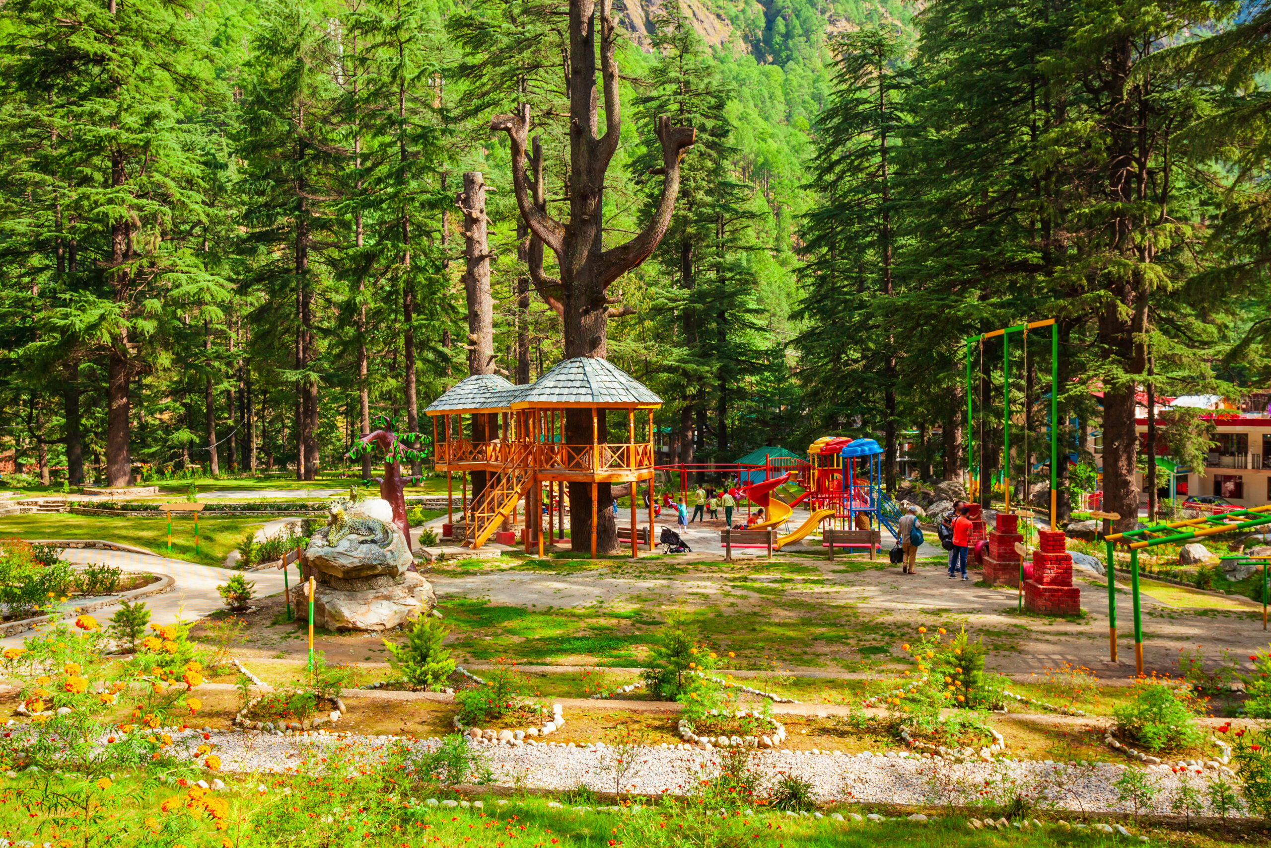 Ferienpark mit dem Auto